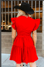 Load image into Gallery viewer, High Desert Ruffled Sleeved Tiered Mini Dress
